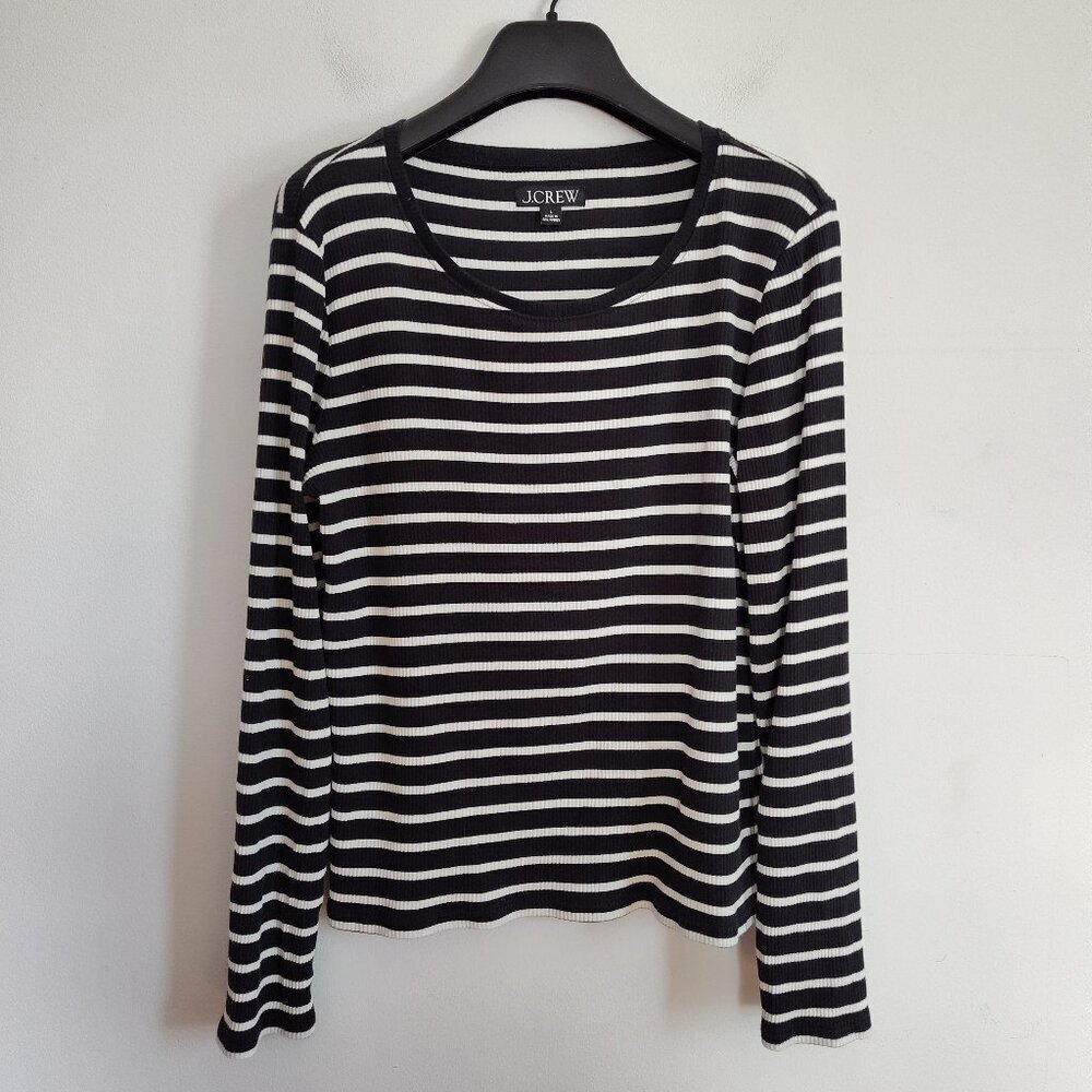 J Crew Black Striped T-Shirt